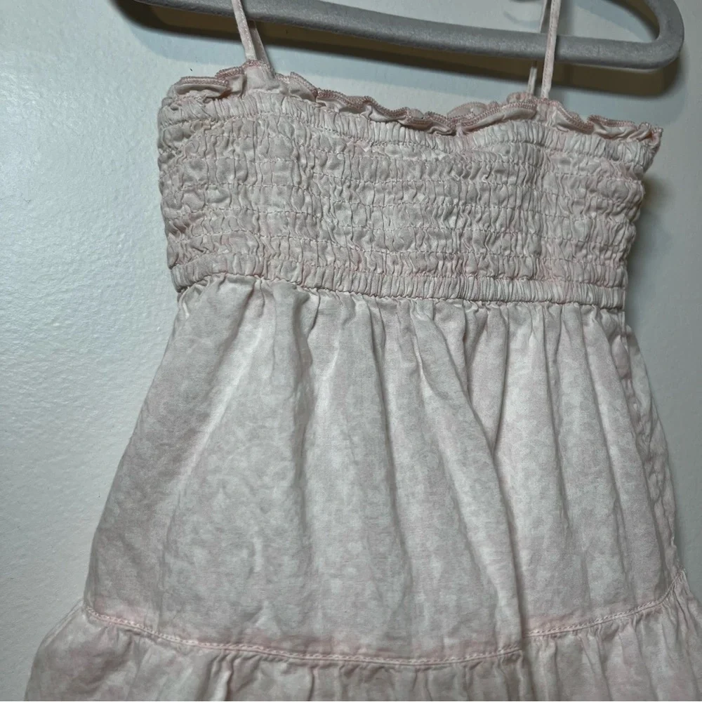 Baby Gap Pink Tiered Lace Dress 12-18M Smocked Spaghetti Straps